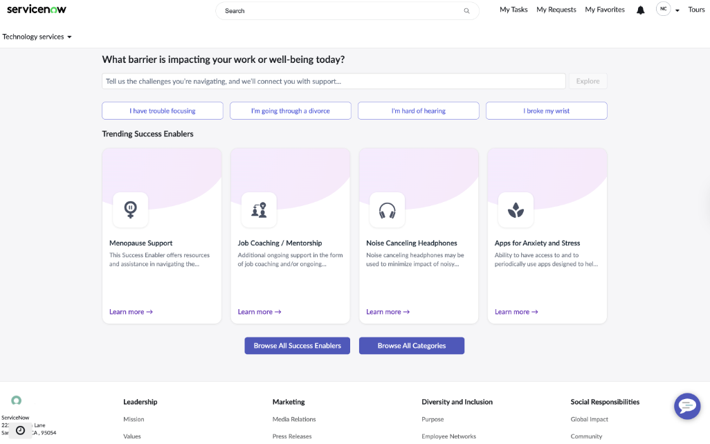 Retain Success Enablers displayed as Knowledge Articles in ServiceNow